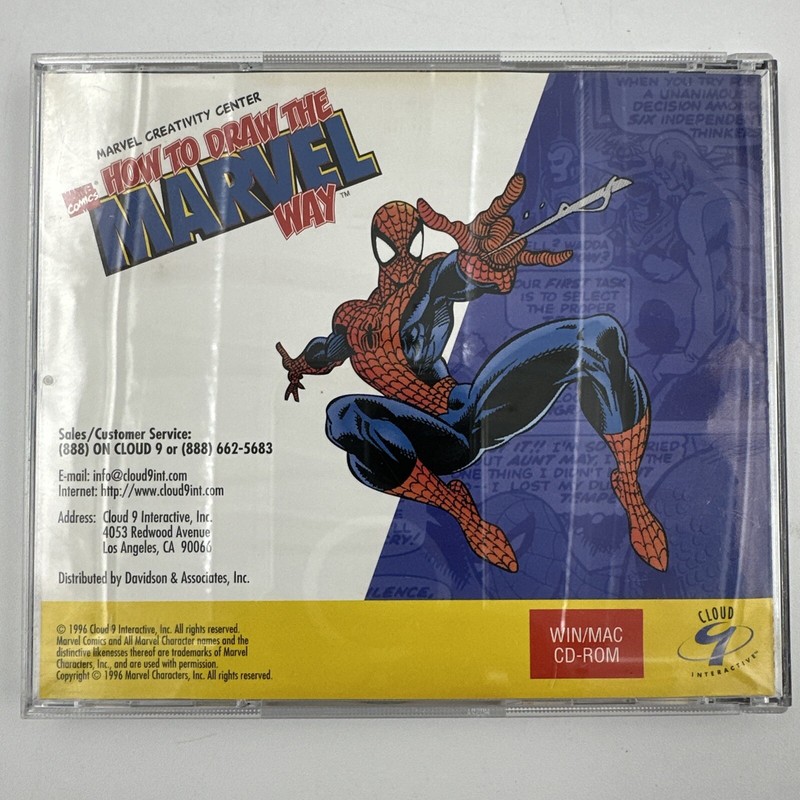 How To Draw The Marvel Way Comic Creativity Center Marvel 1996 Vintage PC CD-ROM gallery