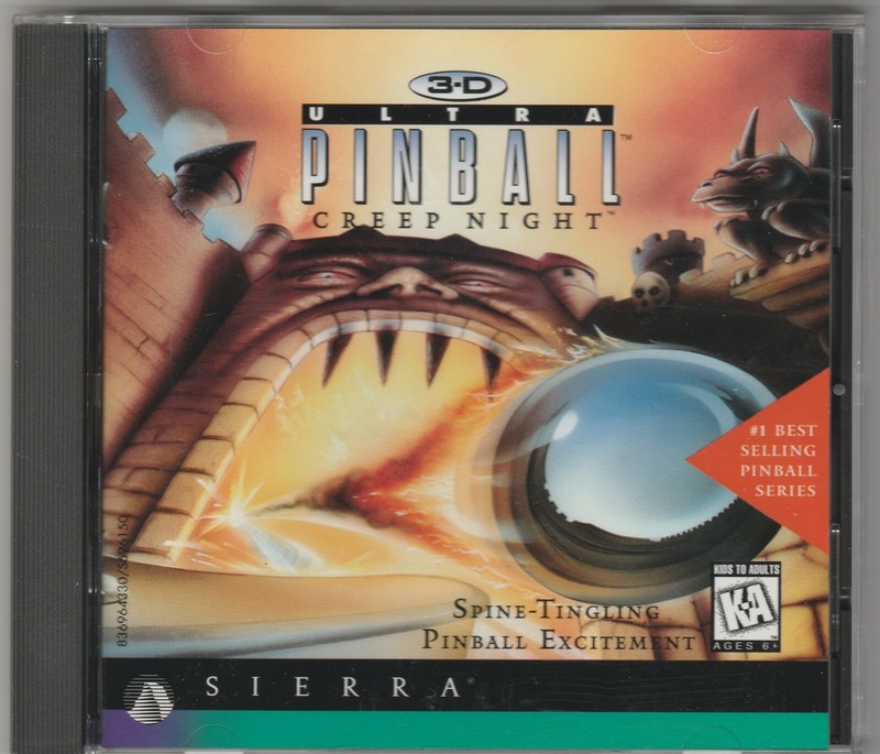3-D Ultra Pinball Creep Night by Sierra 1996 ~ CD-ROM