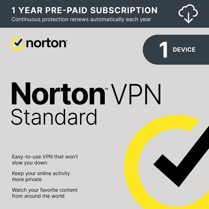 Norton VPN Standard | 1 Device | Direct from Norton | Digital Download