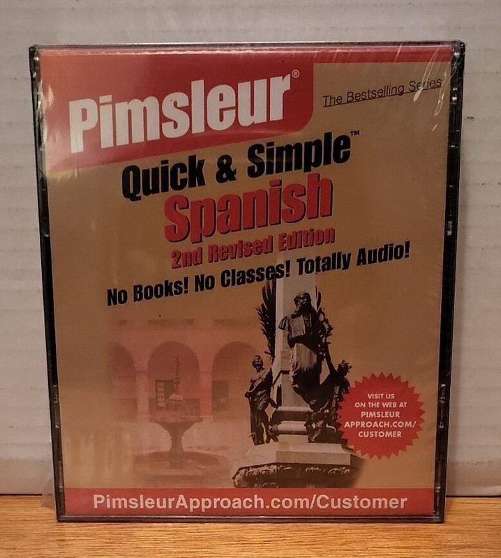 Pimsleur Quick & Simple Spanish 2nd Revised Edition New, Sealed 8 Audio Lessons
