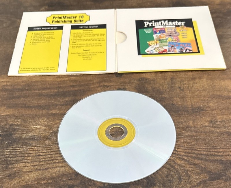 Vintage 2001 Broderbund Print Master 10 Publishing Suite CD-ROM Mattel gallery