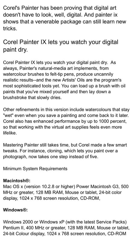 Corel Painter IX PC MAC CD Design Draw Painting & Illustration Digital Brushes gallery