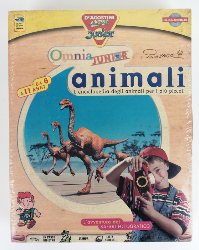 Omnia Junior – Encyclopedia Animals – De Agostini – CD ROM – New Sealed