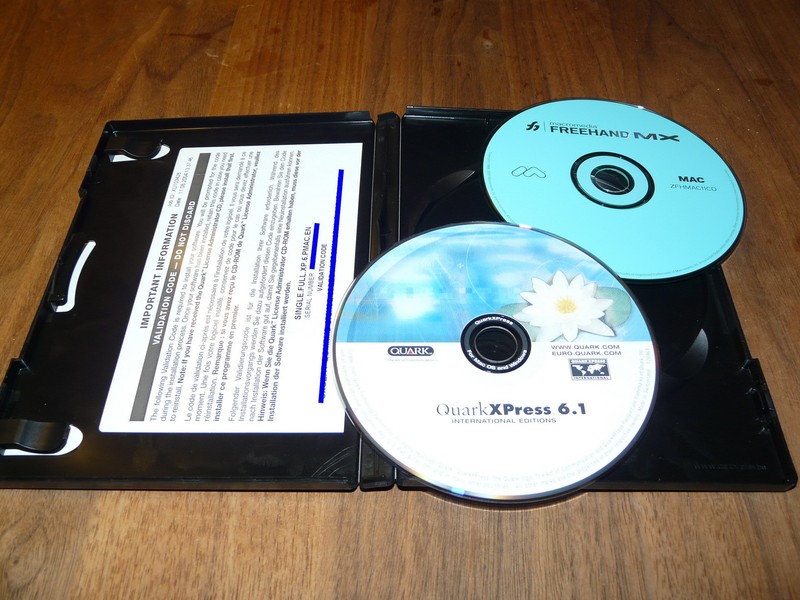 QuarkXpress 6.1 + Macromedia Freehand MX MAC English Full versions upgradeable gallery