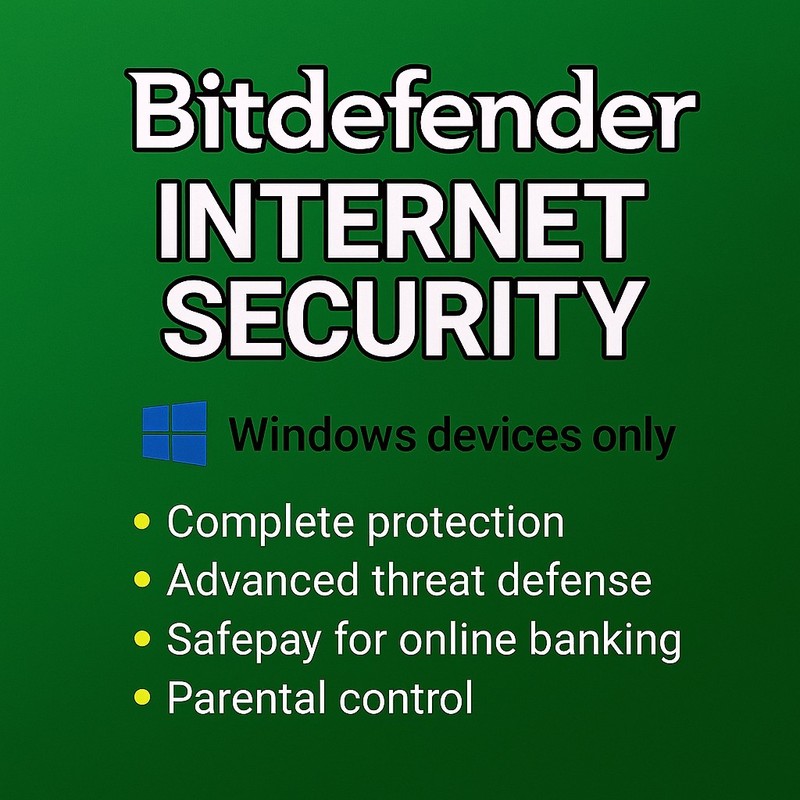 Bitdefender Internet Security – 3 Years 5 Devices (Windows Devices Only)