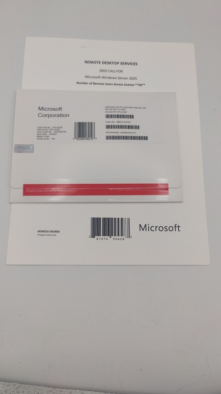 Bad HDD w/Windows Server 2025 Standard 16-CORE -Bonus 50 RDS Remote Desktop CALS gallery
