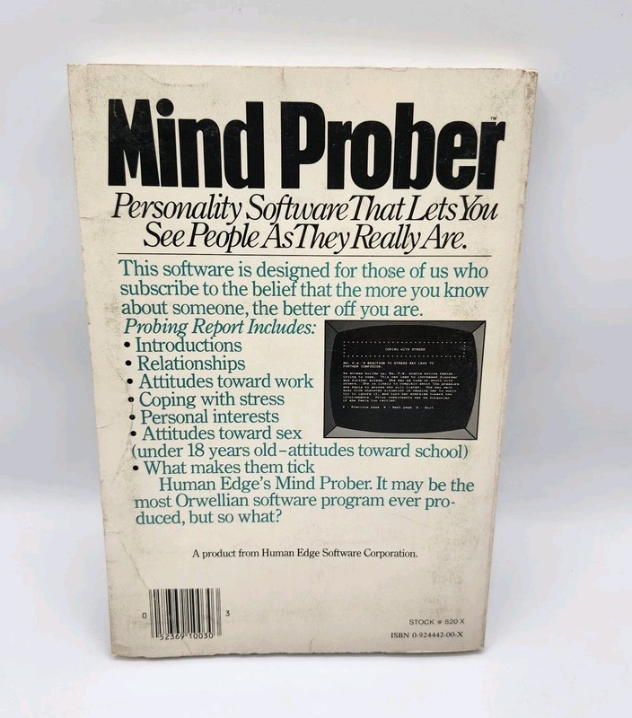 Mind Prober Commodore 64 Personality Software And Book Acceptable gallery