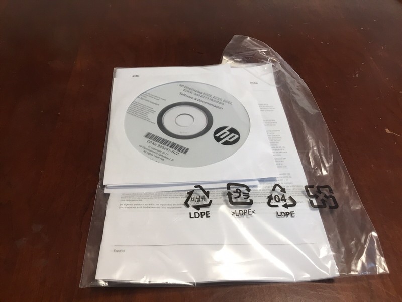 HP CD Kit 926261-B22 Elite Display Software & Documentation E223 E233 E243 NEW