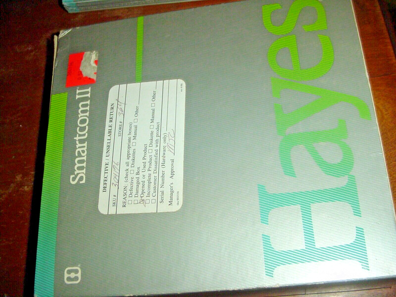 HAYES SMARTCOM II VERSION 3.0 ORIGINAL SEALED BOX + SEALED USERS GUIDE FOR DOS gallery