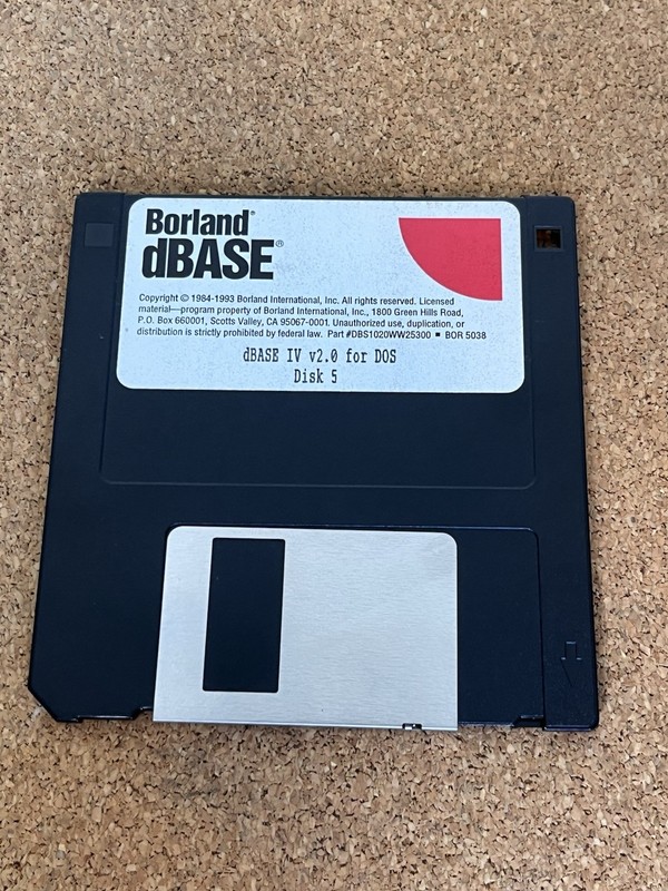 Set Of 7 Borland Visual dBASE Version 5.5 For Windows 95 3.1 Floppy Disk Set 3.5