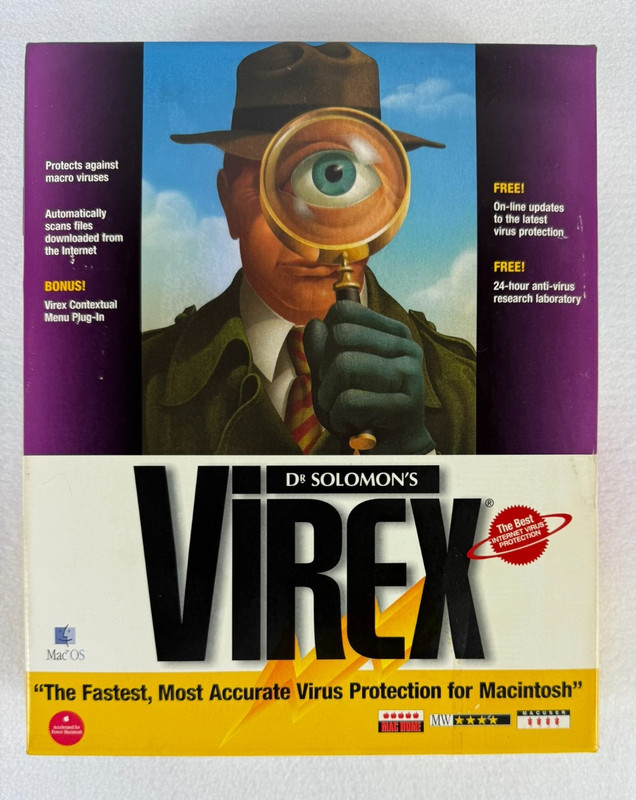 Dr. Solomon’s Virex Virus Protection for Macintosh – Vintage Antivirus, Open Box