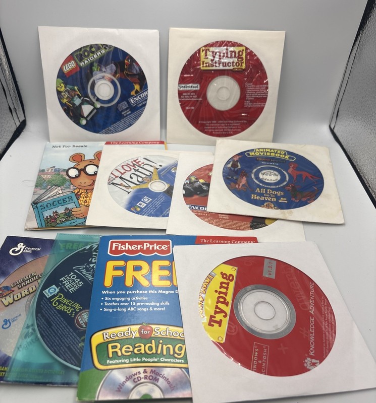 Early Learning PC GAMES For Kids LOT OF 11 Games CD-ROM