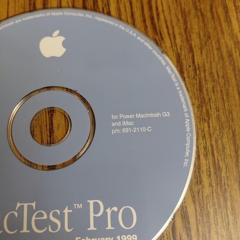 Apple Mac MacTest Pro for Power Macintosh G3 and iMac February 1999 691-2110-C gallery