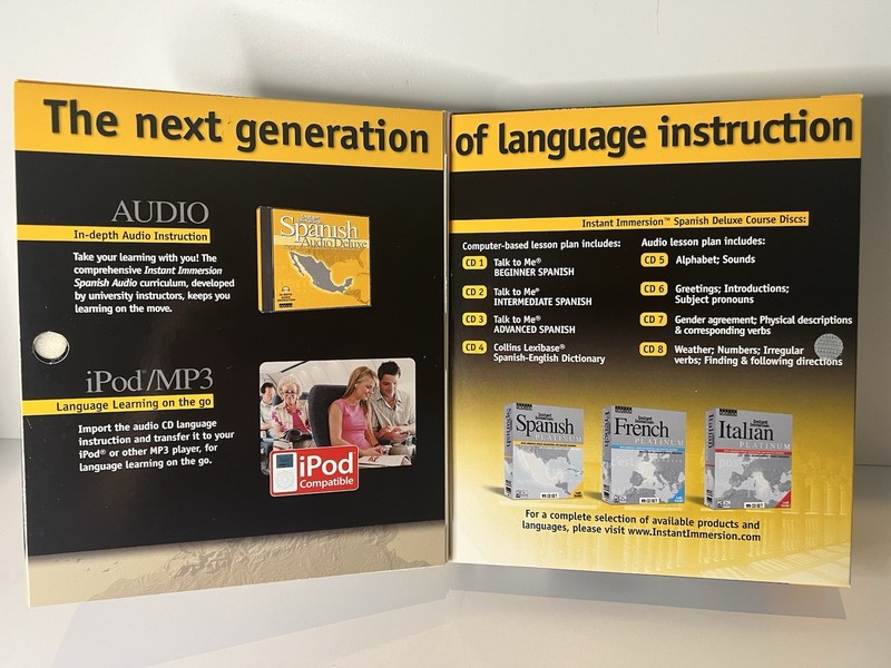 SEALED Spanish Deluxe v2.0 Instant Immersion PC 8 CD Rom by Topics Entertainment gallery