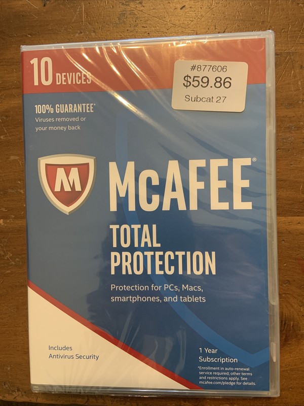 McAfee Total Protection 2017 1 Year 10 Devices