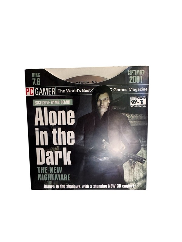 PC Gamer Demo Disc 7.6 Sept 2001 Alone in the Dark New Nightmare Vintage CD