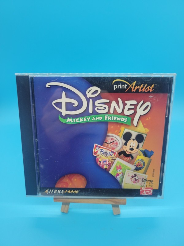 Print Artist: Disney Mickey and Friends (PC, 2001) Free Shipping