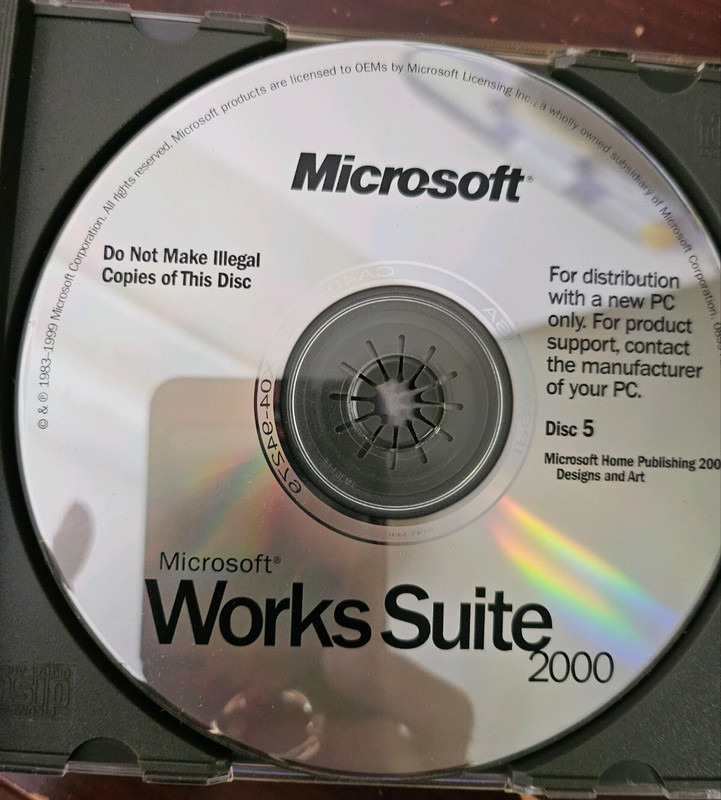 Microsoft Works Suite 2000 Complete 8 CD Set Vintage Software gallery
