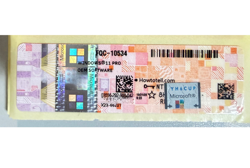Microsoft Windows 11 Pro - OEM License - COA Sticker / Product Key