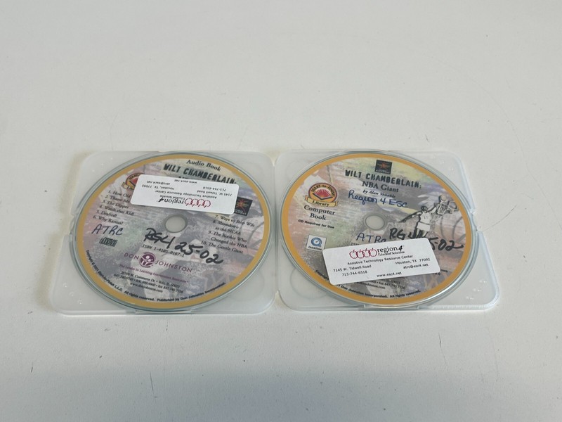PP33: 2 Disks ” Wilt Chamberlain NBA Great – Don Johnston Audio / Computer Book