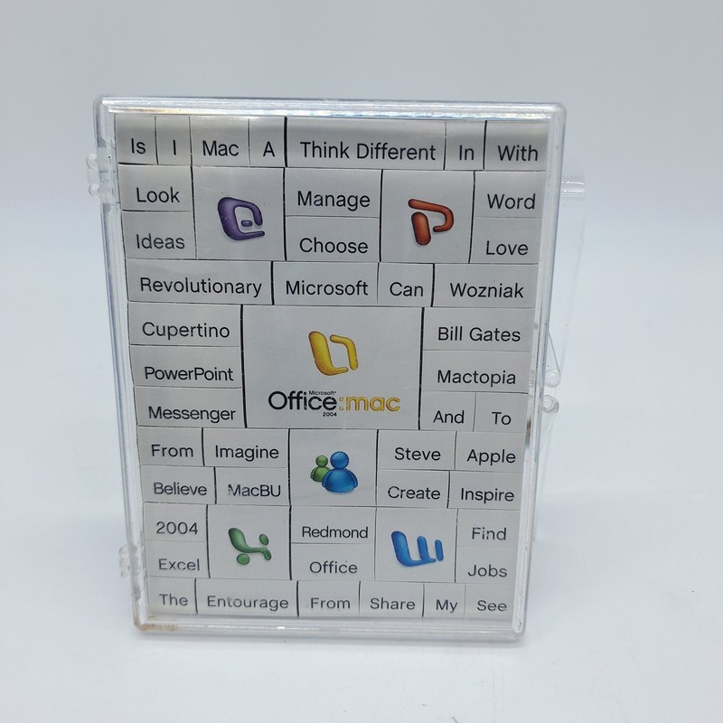 NEW Microsoft Office Mac 2004 Advertising 50 Magnet Set Gates Jobs Wozniak