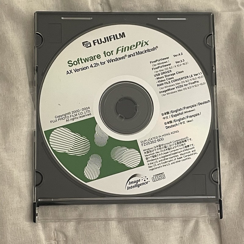 FujiFilm FinePix Software AX 4.2h CD-ROM for Windows and Macintosh