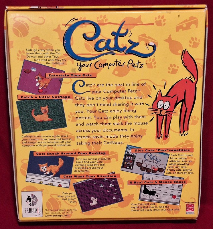 Catz Virtual Petz Game Vtg 1997 Windows 95 Rare Big Box PC CD-ROM CIB gallery