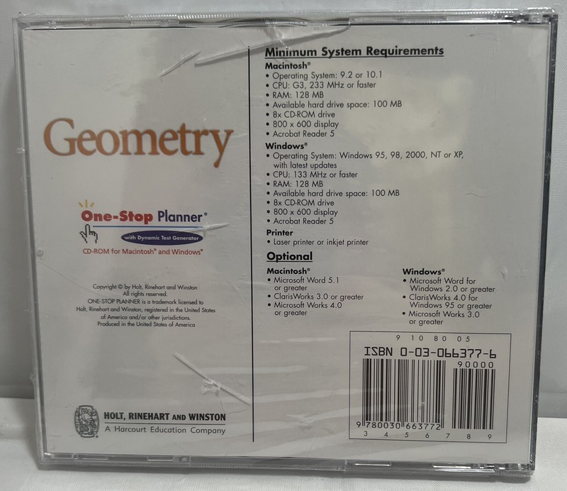 One-Stop Planner Geometry [CD-ROM] Mac & Win Compatible Dynamics Test Generator gallery