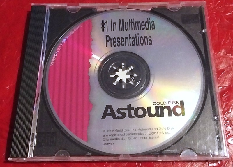 RARE – GOLD DISK ASTOUND CD VERSION FOR WINDOWS – #1 IN MULTIMEDIA PRESENTATIONS