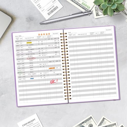 Accounting Ledger Book for Small Business Medium(8.4" x 6.1" ) Purple gallery