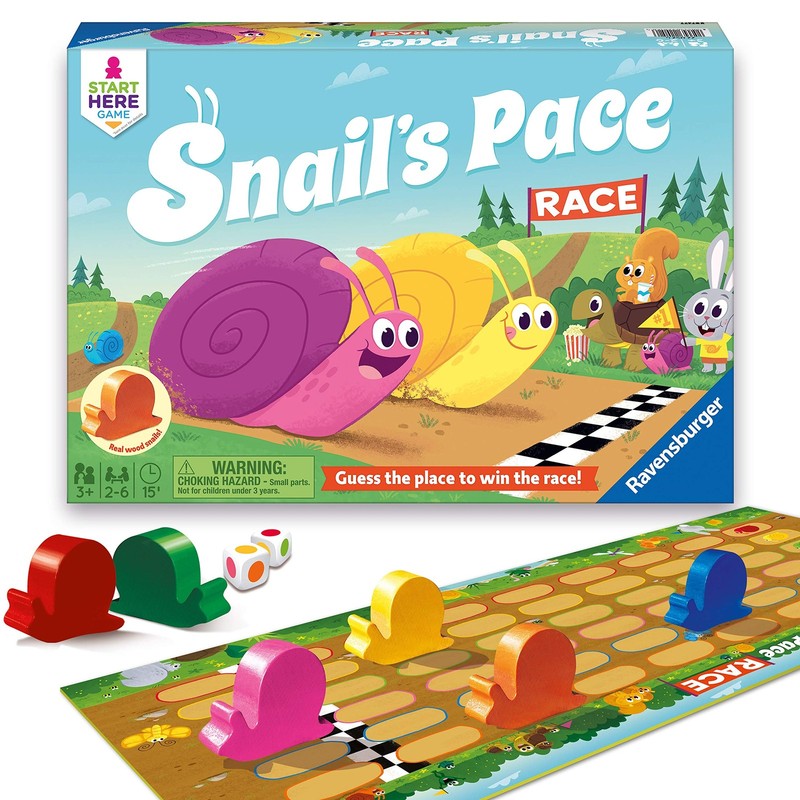 Ravensburger Snail's Pace Race Game for Ages 3+ - Kids' Educational Racing Game