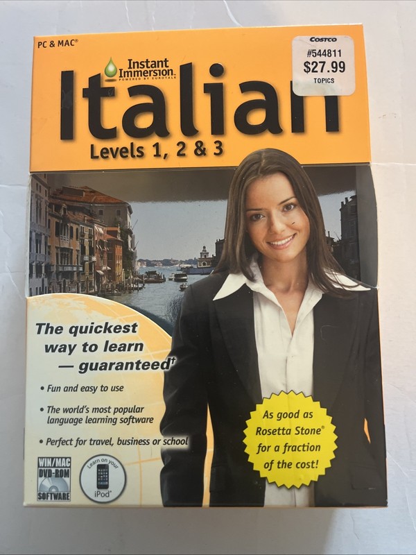 Learn How To Speak Italian With Instant Immersion Levels 1-3 2011 Version NIP