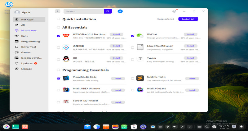 Deepin Desktop 25 Alpha Bootable USB | Live & Installer | 64-Bit UEFI/Legacy gallery