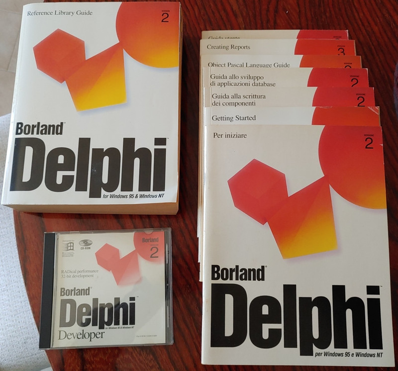 BORLAND DELPHI 2.0 FULL DEVELOPER VERSION – RETROCOMPUTER – VINTAGE – RARE