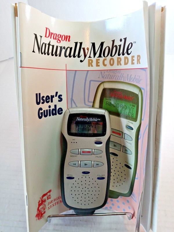 Dragon Naturally Speaking Mobile Dictation Kit, Vintage 1997-1999