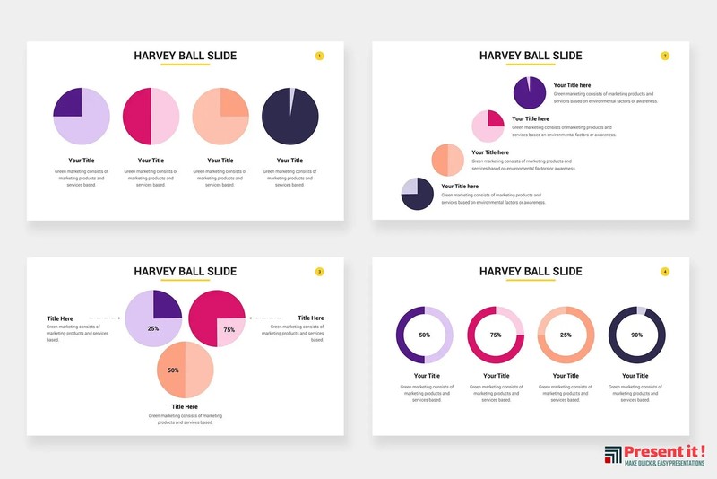 Harvey Ball Charts Infographic Templates