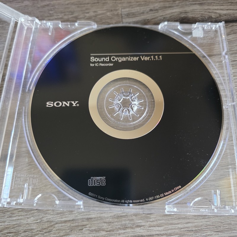 Sony Sound Organizer Ver.1.1.1 PC IC Recorder Software 2011 Original CD-ROM Disc
