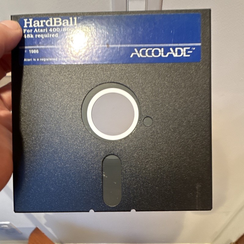 Accolade HardBall! for Atari 400/800 XL/XE 5.25" Disk w/ Manual 48K Req gallery
