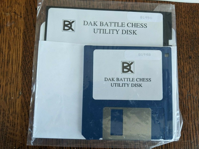 Vintage 1992 Battle Chess #81652 DAK Enterprises [NOS] Manual & Floppy Disks gallery