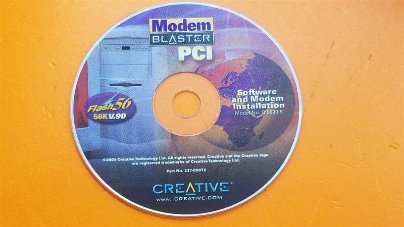 ⭐️⭐️⭐️⭐️⭐️Modem Blaster PCI Flash56 56K V.90 Software and Modem Installation CD