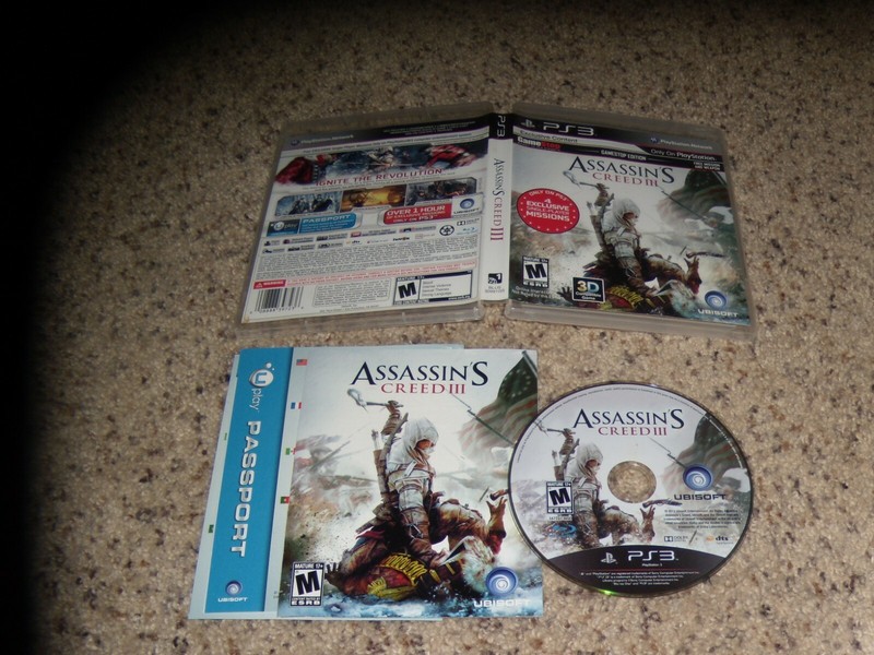 Assassin’s Creed III Playstation 3 PS3 Game with case