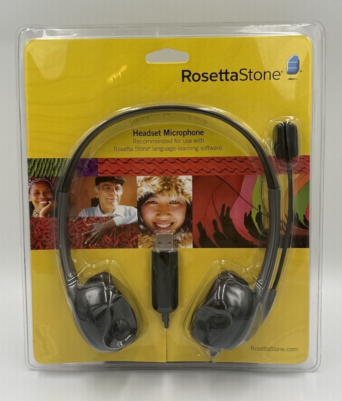 NEW Rosetta Stone Headset Microphone USB For Language Software Also Skype Zoom