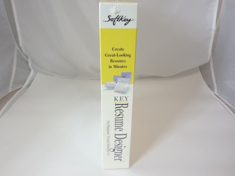 SoftKey Key Resume Designer (PC, 1996) Windows 95 and 3.1 - Factory Sealed & New gallery