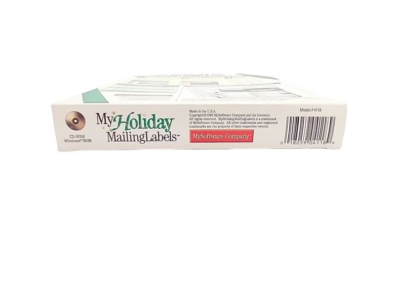 Vintage Mysoftware Software My Holiday Mailing Labels Clip Art Greeting Cards Wi gallery