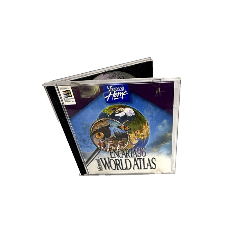 Microsoft Encarta 96 World Atlas : English Edition – PC CD ROM Windows 95