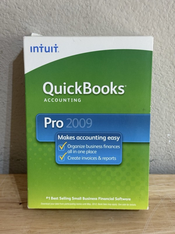INTUIT QUICKBOOKS PRO 2009 FOR WINDOWS FULL RETAIL US VERSION