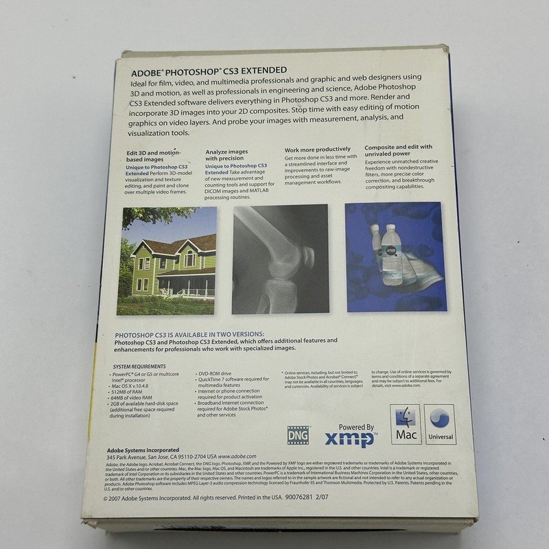 Adobe Photoshop CS3 Extended, Retail Box, Macintosh, PN 19400083, Full gallery