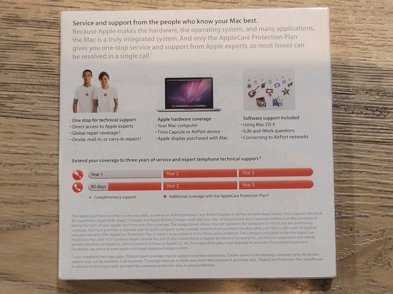 AppleCare Protection Plan 607 - 8192 - B NEW. SEALED. gallery