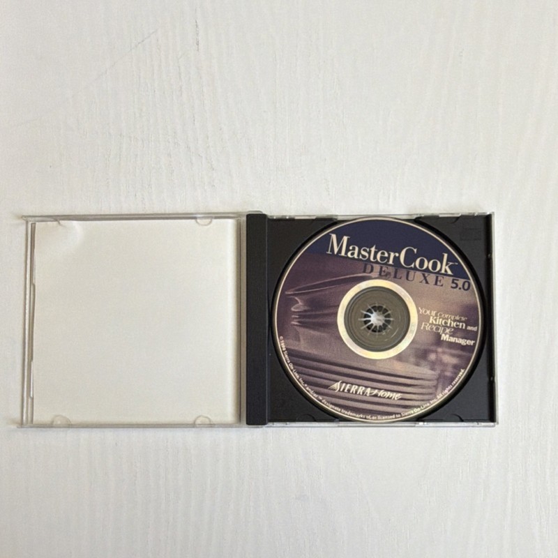 Sierra Home MasterCook Deluxe 5.0 Cooking Software CD Recipe Manager Kitchen gallery