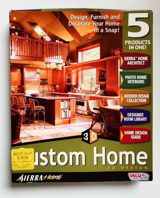 Sierra Home Custom Home 3D Design (2002 ValuSoft) PC CD-ROM – New Sealed Box